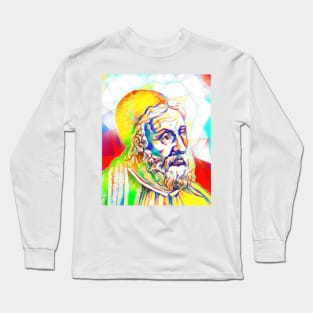 Al Tabari Dark Colourful Portrait | Al Tabari Artwork 11 Long Sleeve T-Shirt